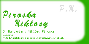 piroska miklosy business card